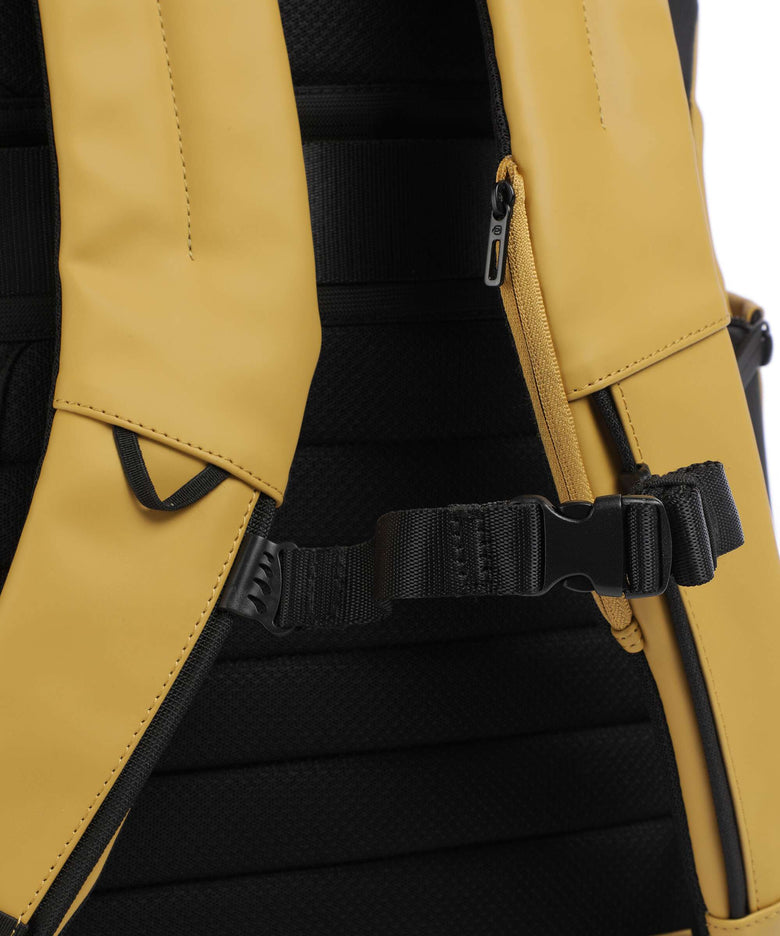 Piquadro Corner 2.0 Rolltop backpack ocra