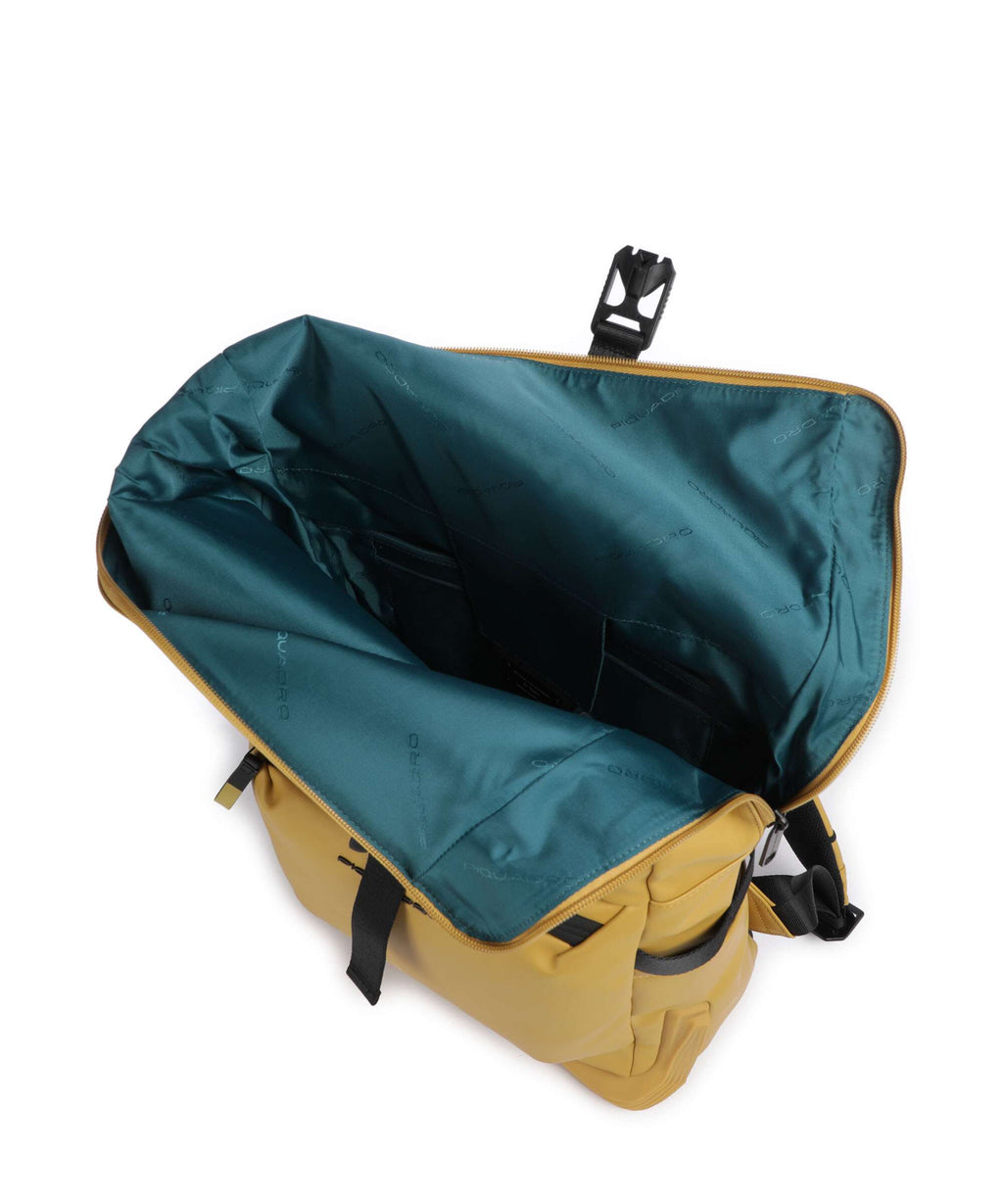 Piquadro Corner 2.0 2.0 Rolltop backpack ocra