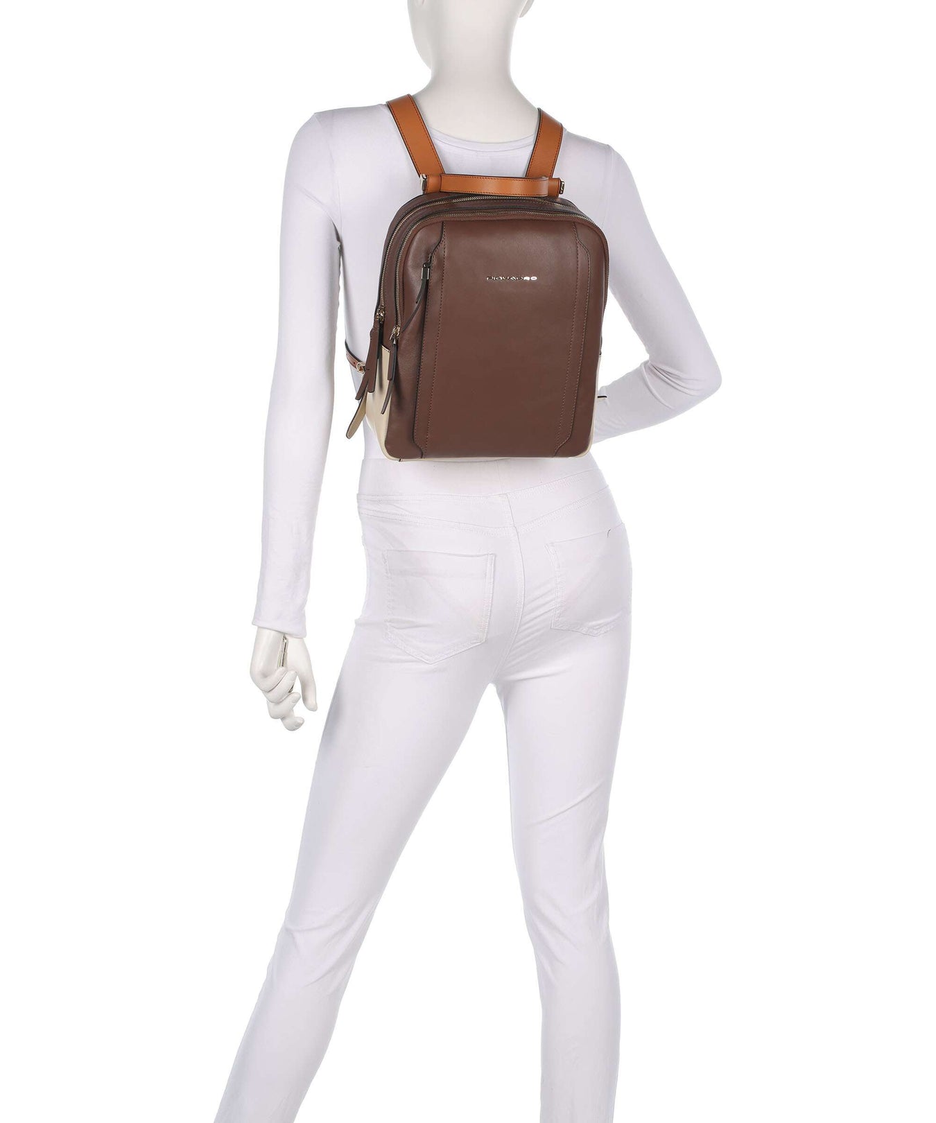 Piquadro Circle RFID Backpack marrone/beige
