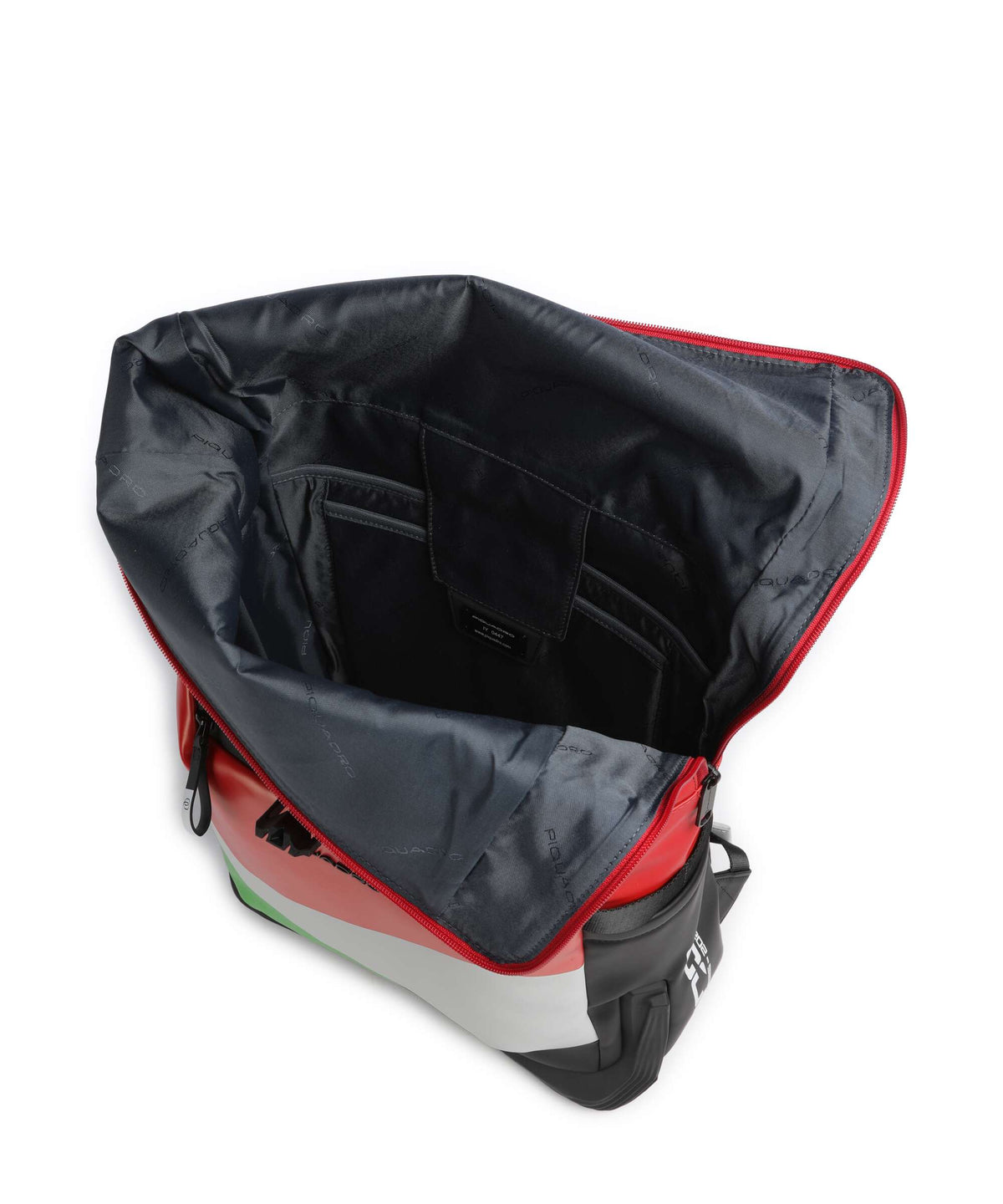 Piquadro Ducati C2OWD Rolltop backpack green/white/red