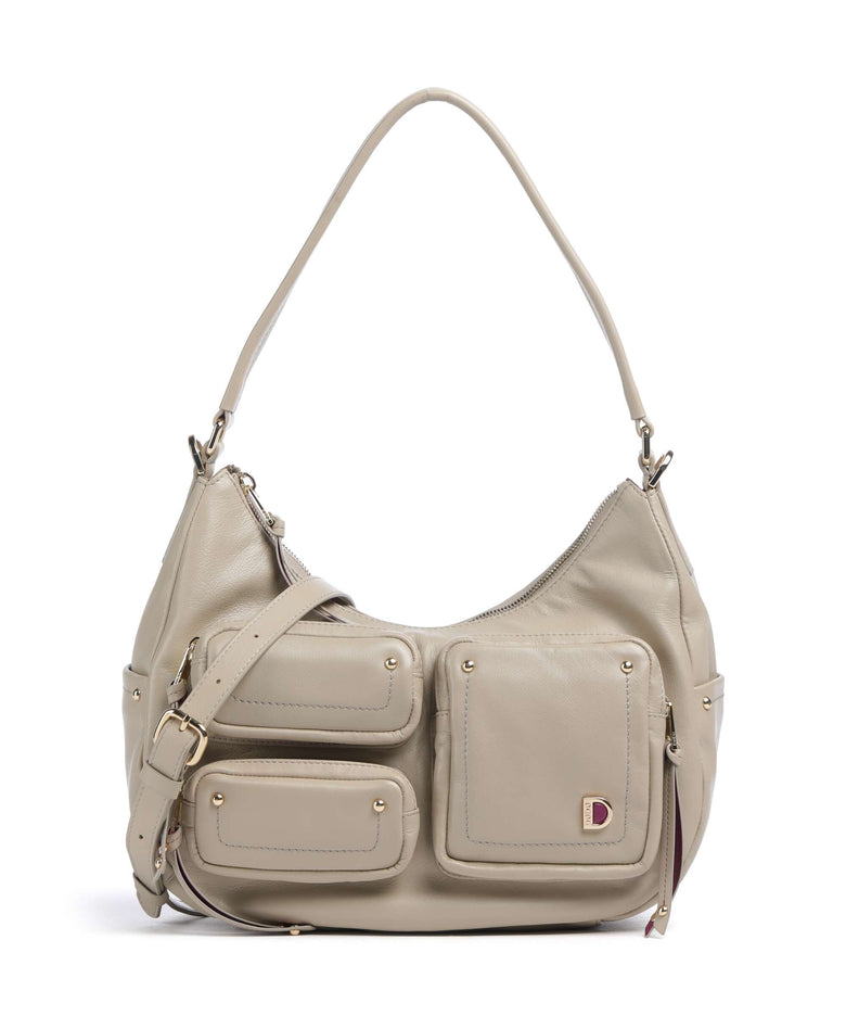 DuDu Bags Pocket City Hobo bag sand grey