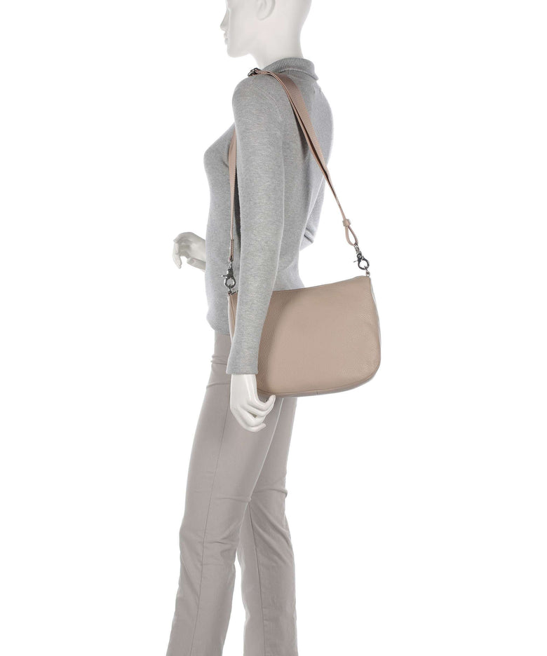 Mandarina Duck Mellow Leather Crossbody bag warm taupe