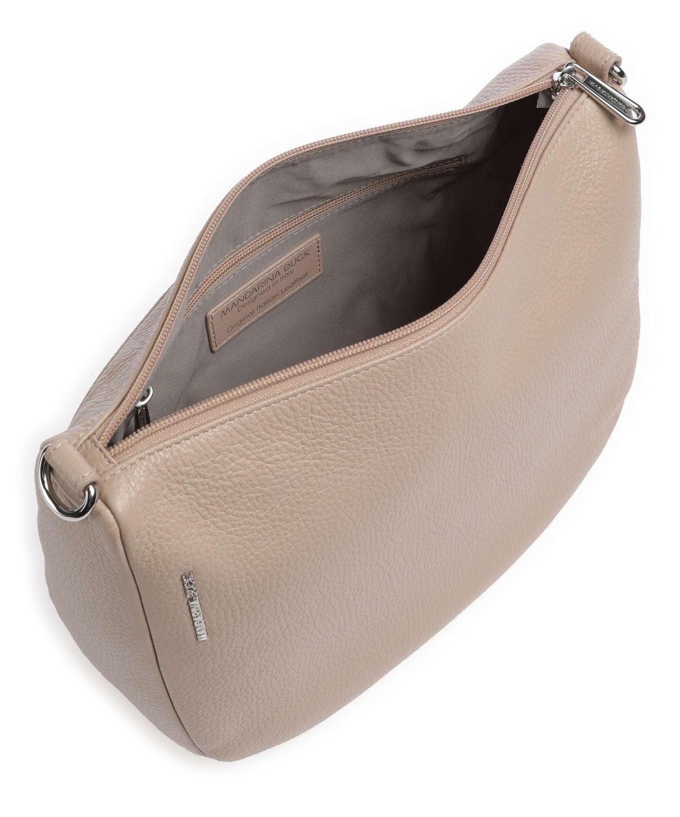 Mandarina Duck Mellow Leather Crossbody bag warm taupe