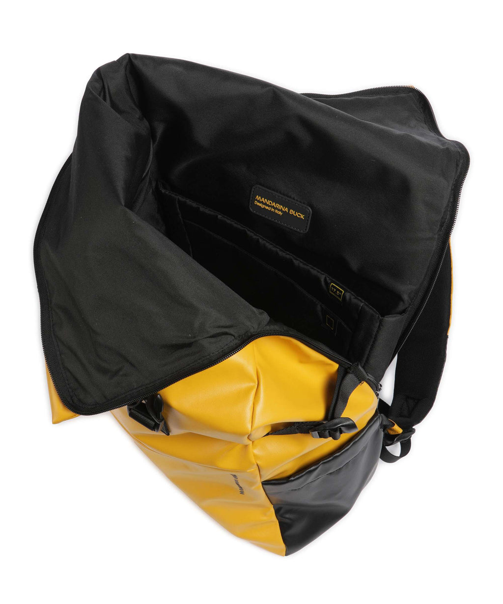 Mandarina Duck Eco Coated Laptop backpack duck yellow