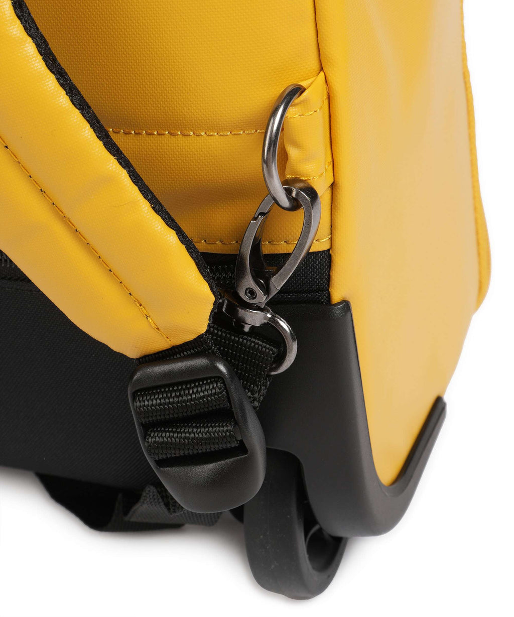 Mandarina Duck Eco Coated Backpack with wheels duck yellow