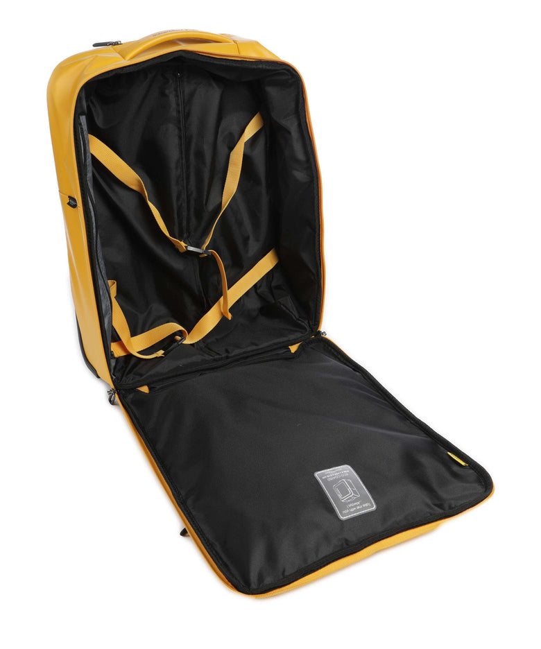 Mandarina Duck Eco Coated Backpack with wheels duck yellow