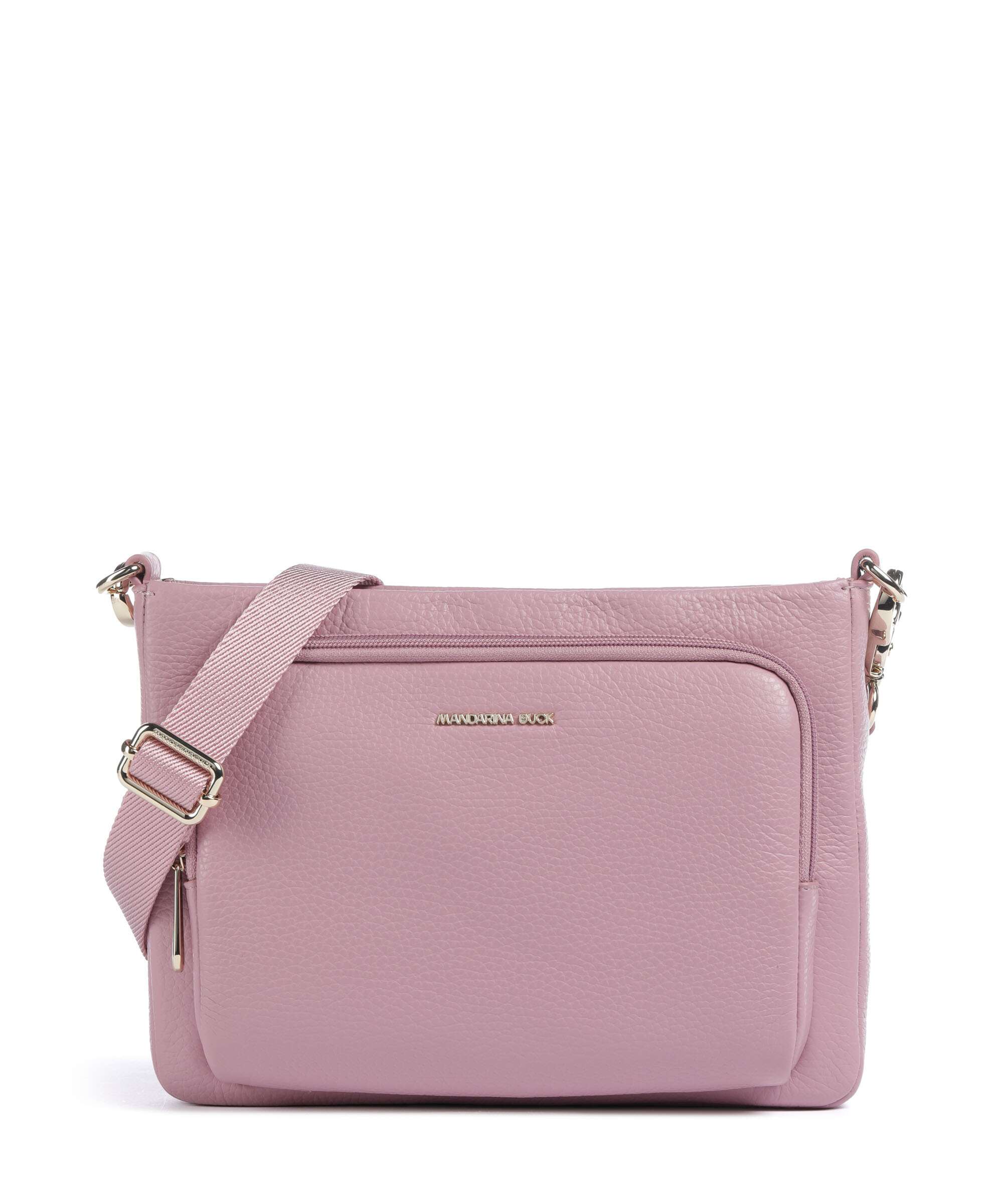 Mandarina Duck Mellow Leather Crossbody bag lilac rose