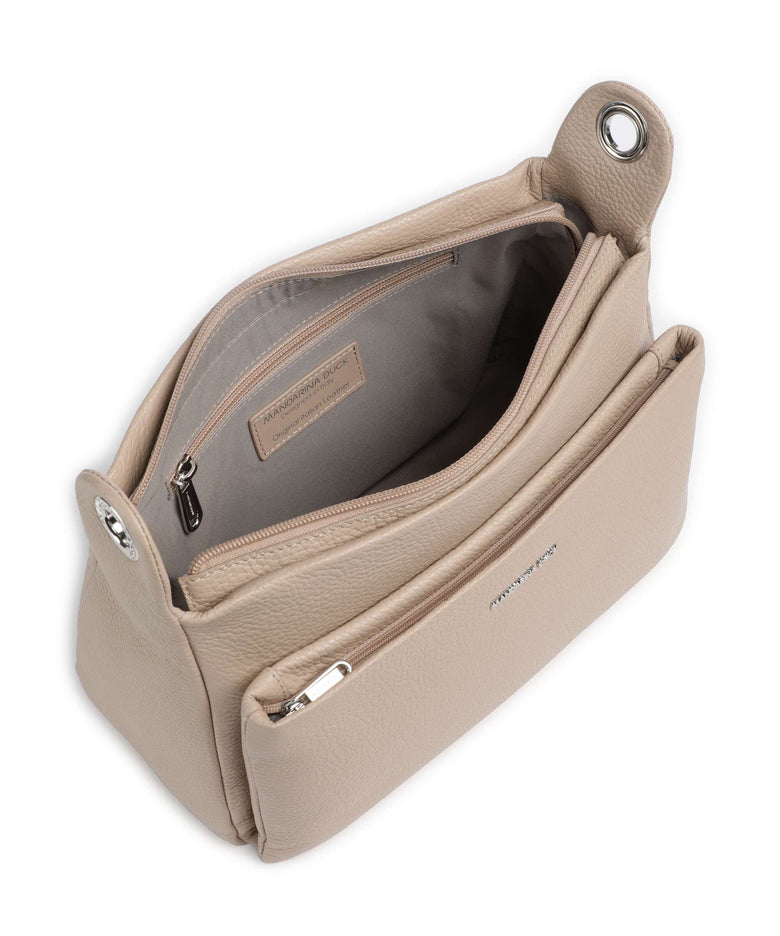 Mandarina Duck Mellow Leather Shoulder bag warm taupe