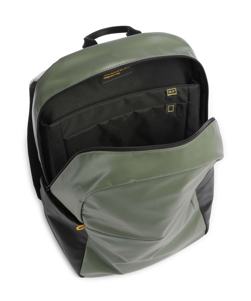 Mandarina Duck Eco Coated Laptop backpack pine green