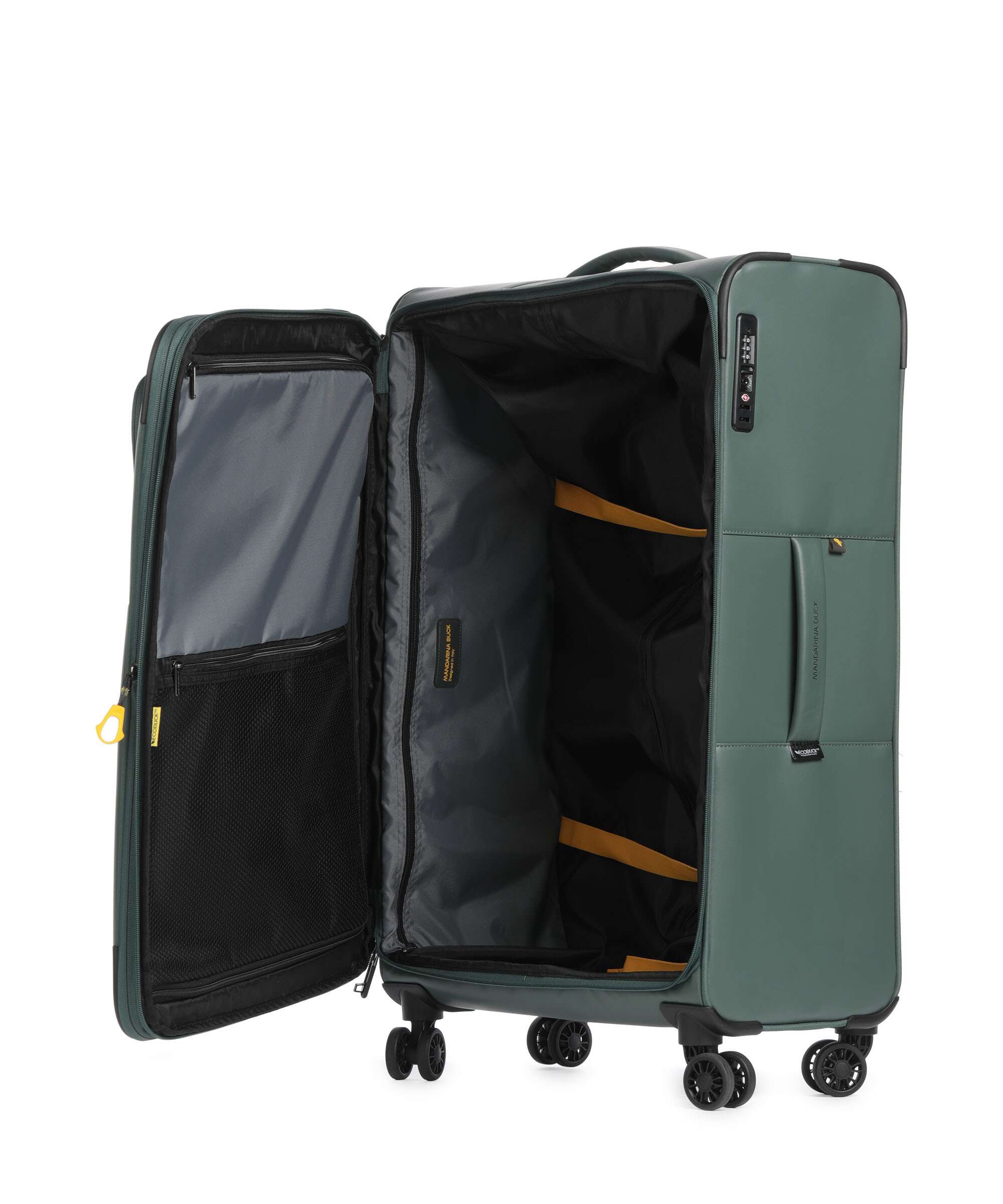 Mandarina Duck Eco Coated Spinner (4 wheels) deep green