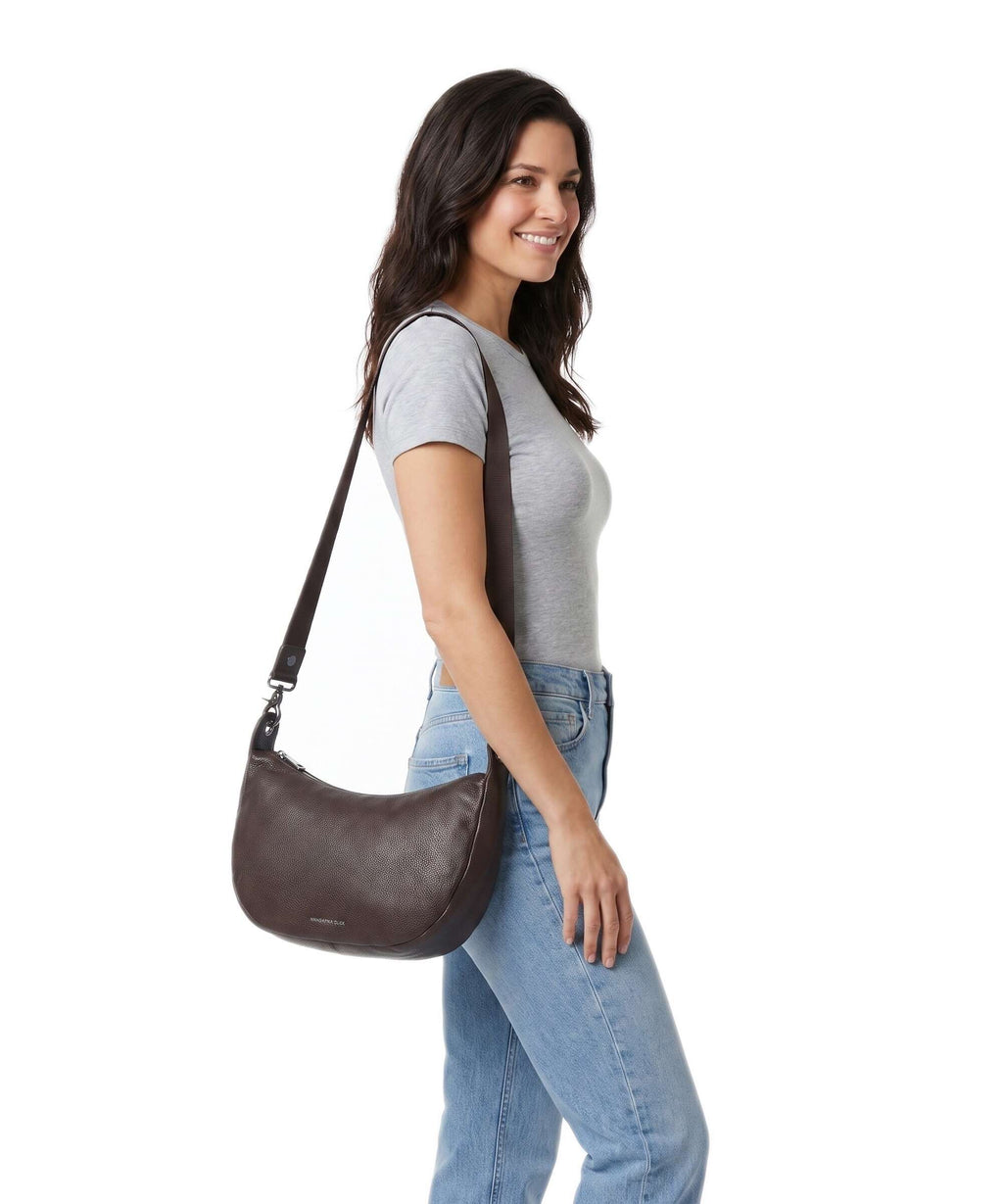 Mandarina Duck Mellow Leather Shoulder bag espresso