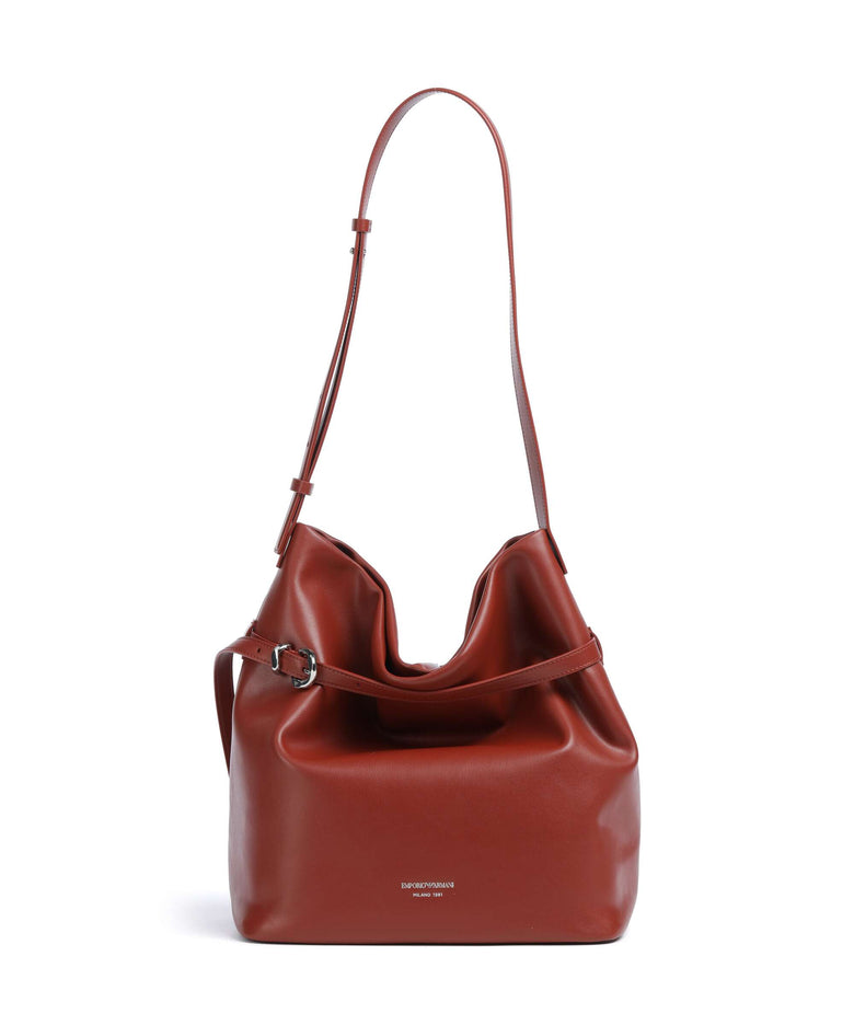 Emporio Armani Deva M Bucket bag brandy
