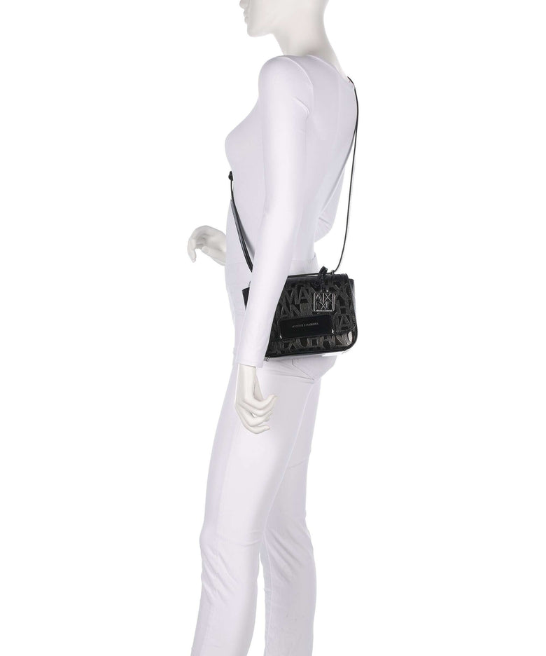 Armani Exchange Liz Patent Crossbody bag black