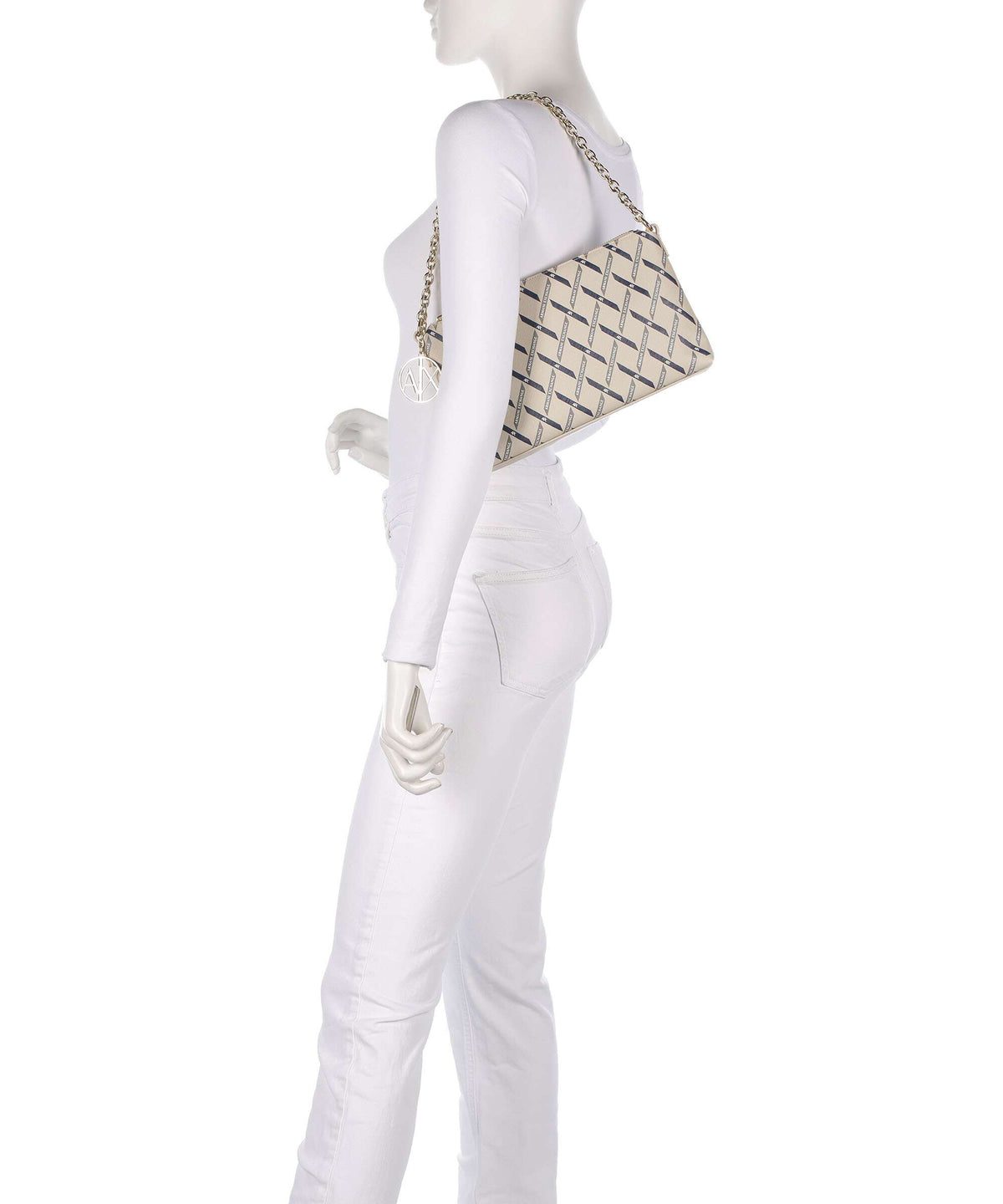 Armani Exchange Gynger Logo Shoulder bag sound sand