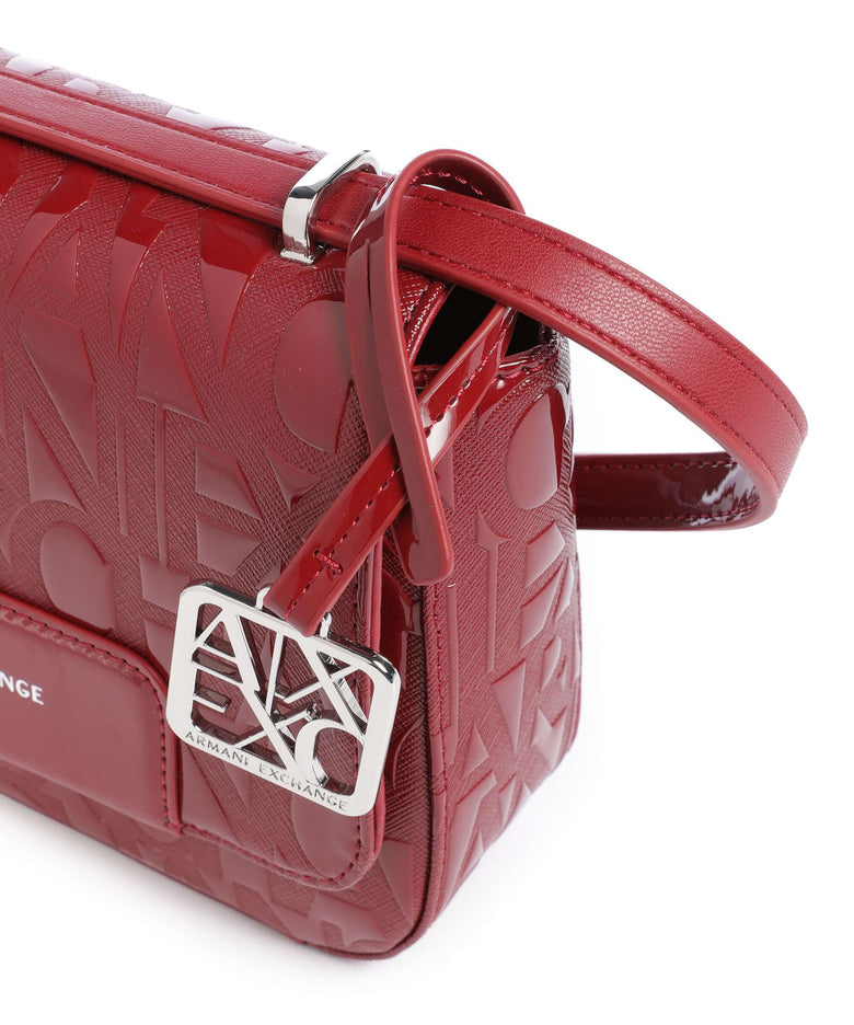 Armani Exchange Liz Patent Crossbody bag red dahlia