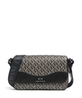 Armani Exchange Wave Monogram Crossbody tas brown bass/black