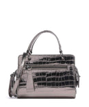 Armani Exchange Diane Mini Croco Crossbody tas gunmetal
