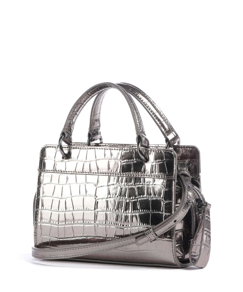 Armani Exchange Diane Mini Croco Crossbody bag gunmetal