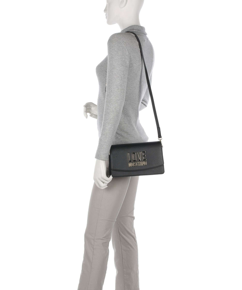 Love Moschino Jelly Logo Crossbody bag nero