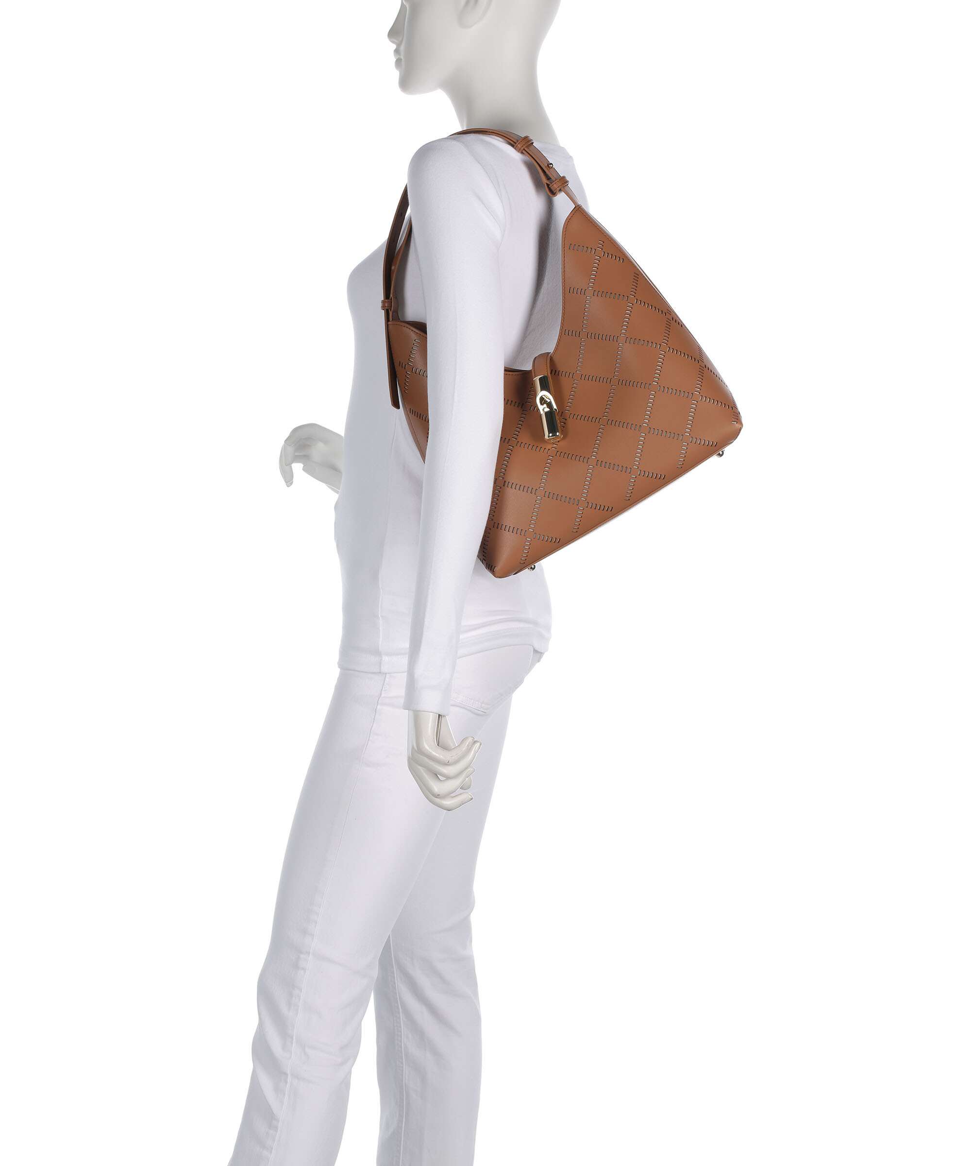 Furla Goccia M Hobo bag brandy