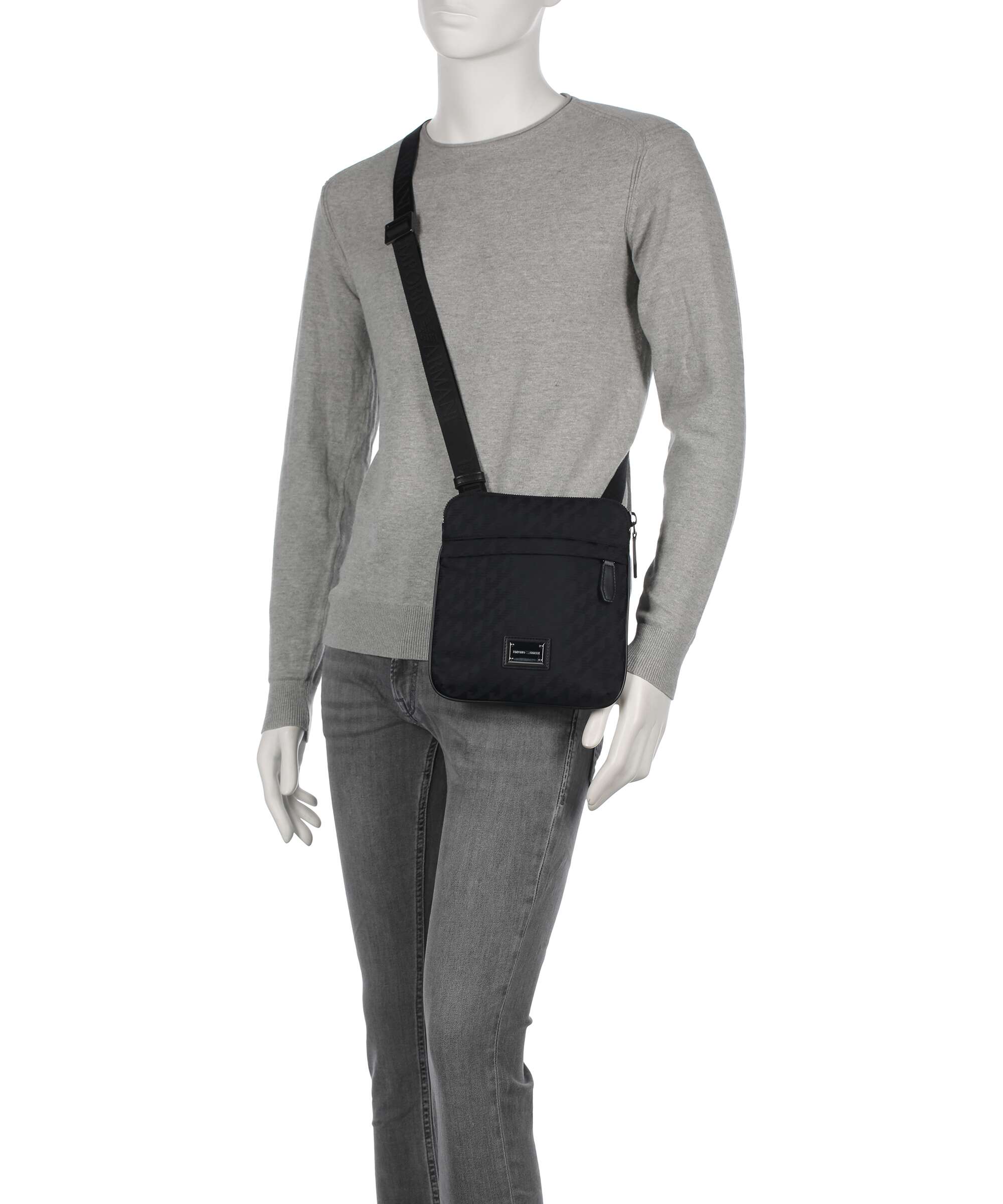Emporio Armani Eagle All Over Crossbody bag black beauty