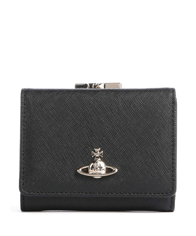 Vivienne Westwood Frame Saffiano Small Wallet black