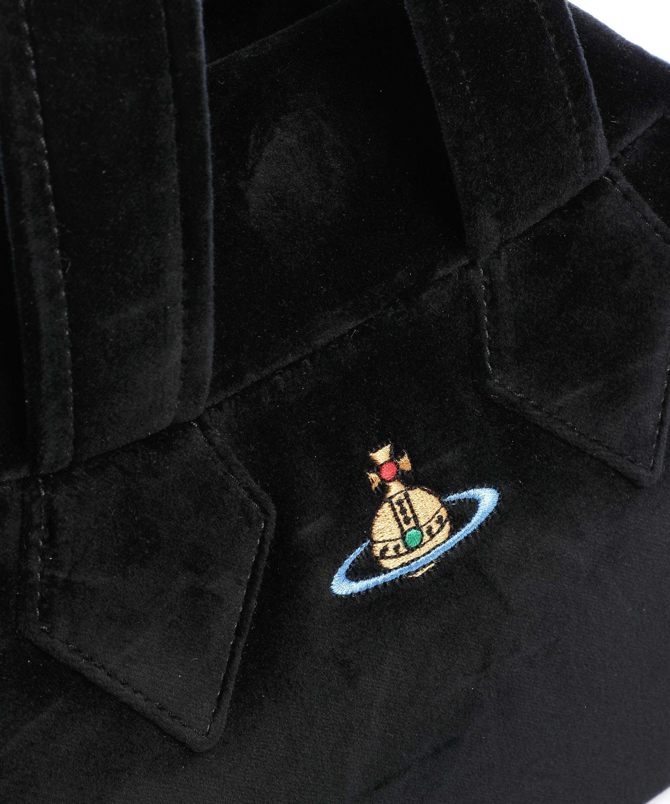 Vivienne Westwood Archive Velvet Medium Handbag black