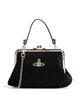 Vivienne Westwood Granny Frame Velvet Crossbody tas black