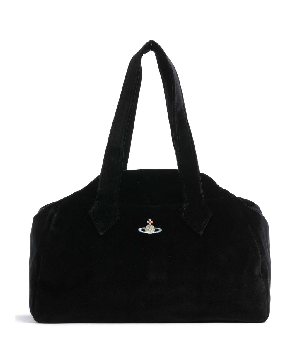 Vivienne Westwood Archive Velvet Large Tote bag black
