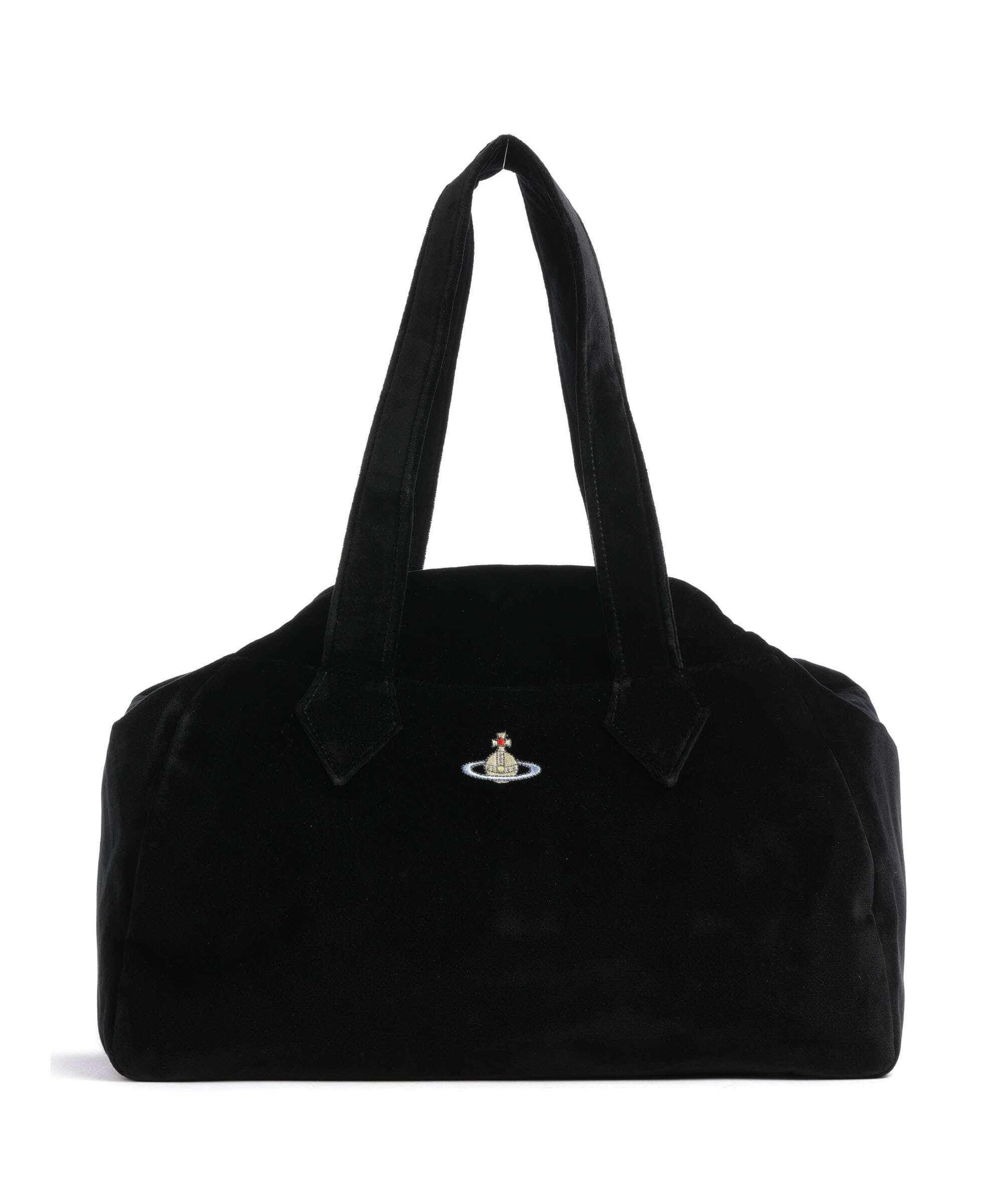 Vivienne Westwood Archive Velvet Large Tote bag black