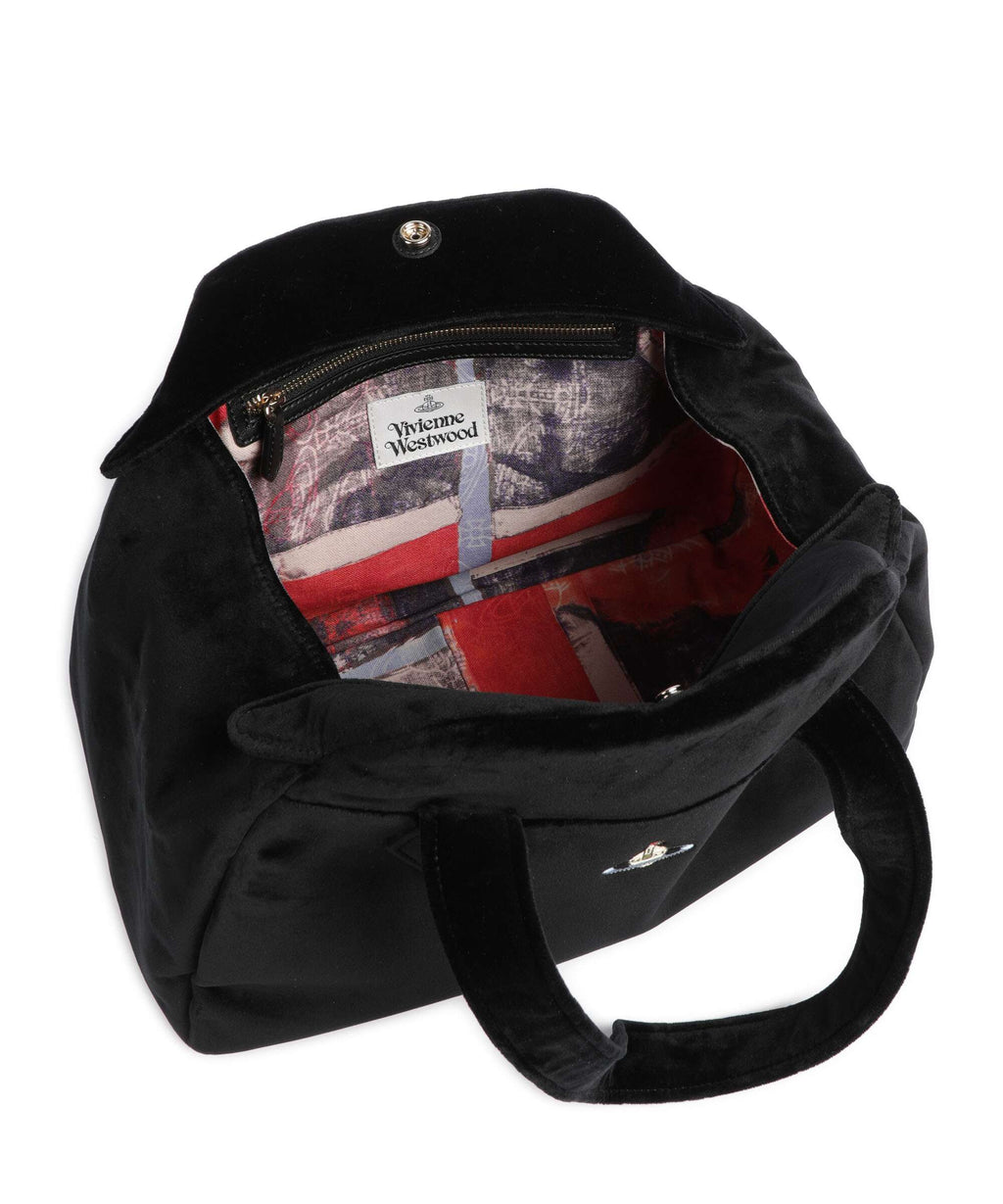 Vivienne Westwood Archive Velvet Large Tote bag black