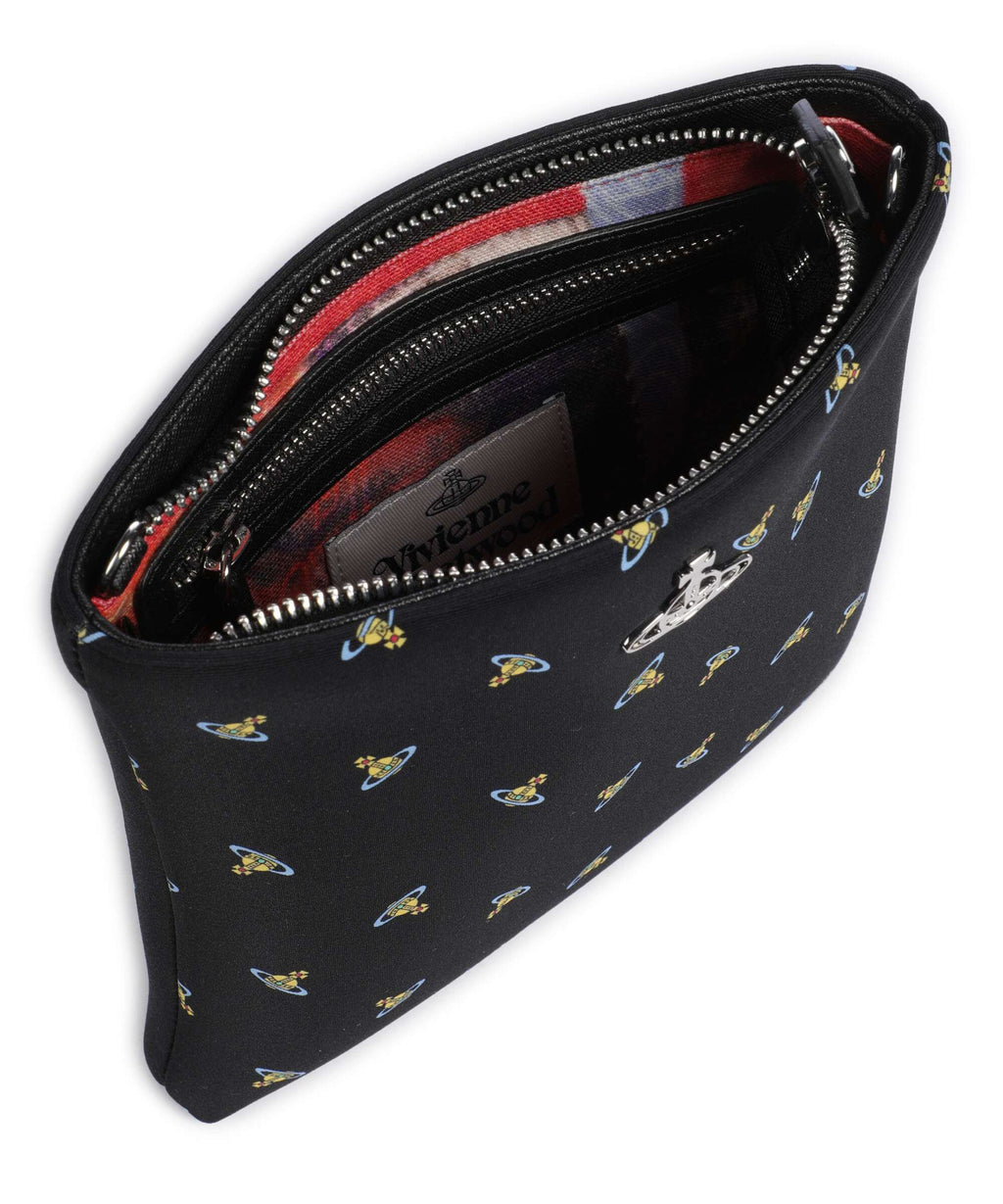 Vivienne Westwood Squire Square Neoprene Printed Crossbody bag black