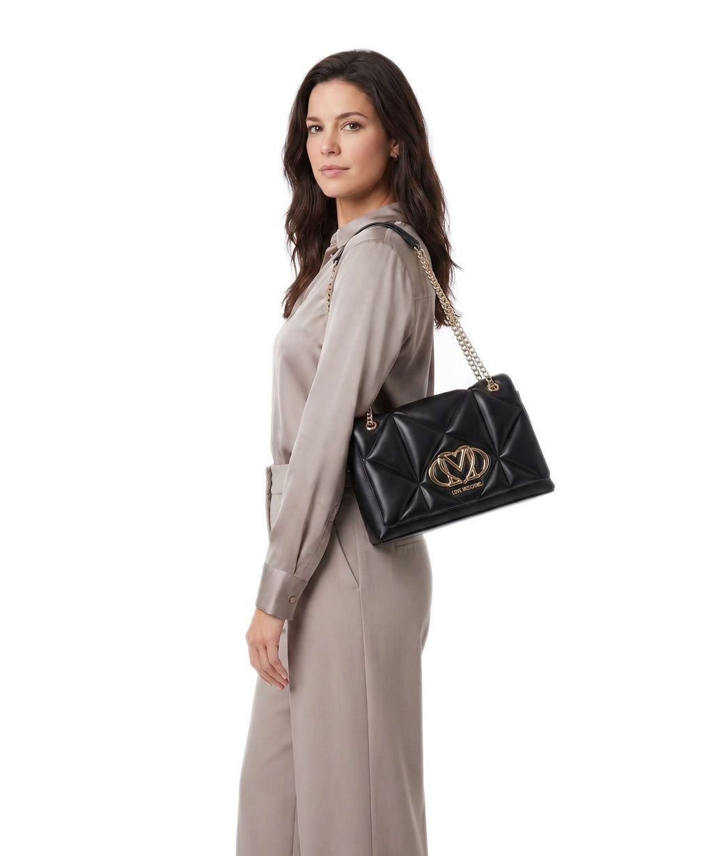 Love Moschino Embossed Q Shoulder bag nero