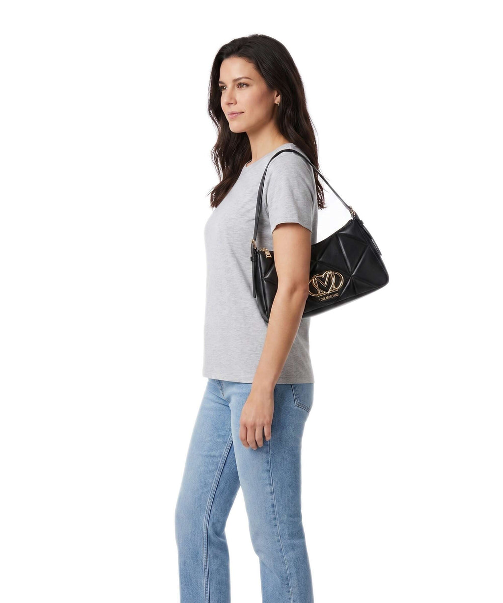 Love Moschino Embossed Q Shoulder bag nero