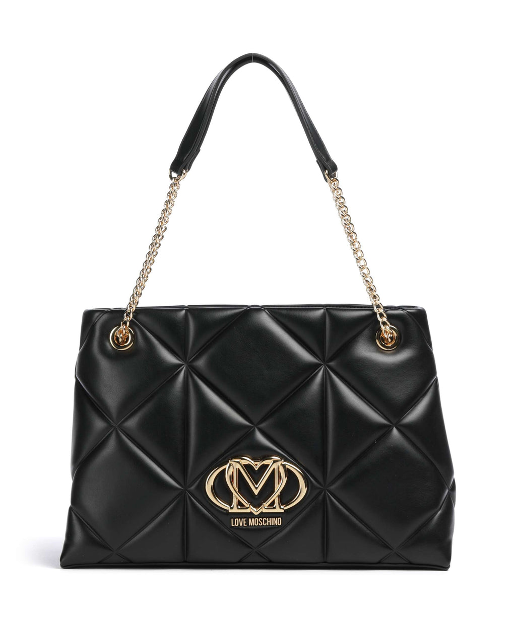 Love Moschino Embossed Q Tote bag nero