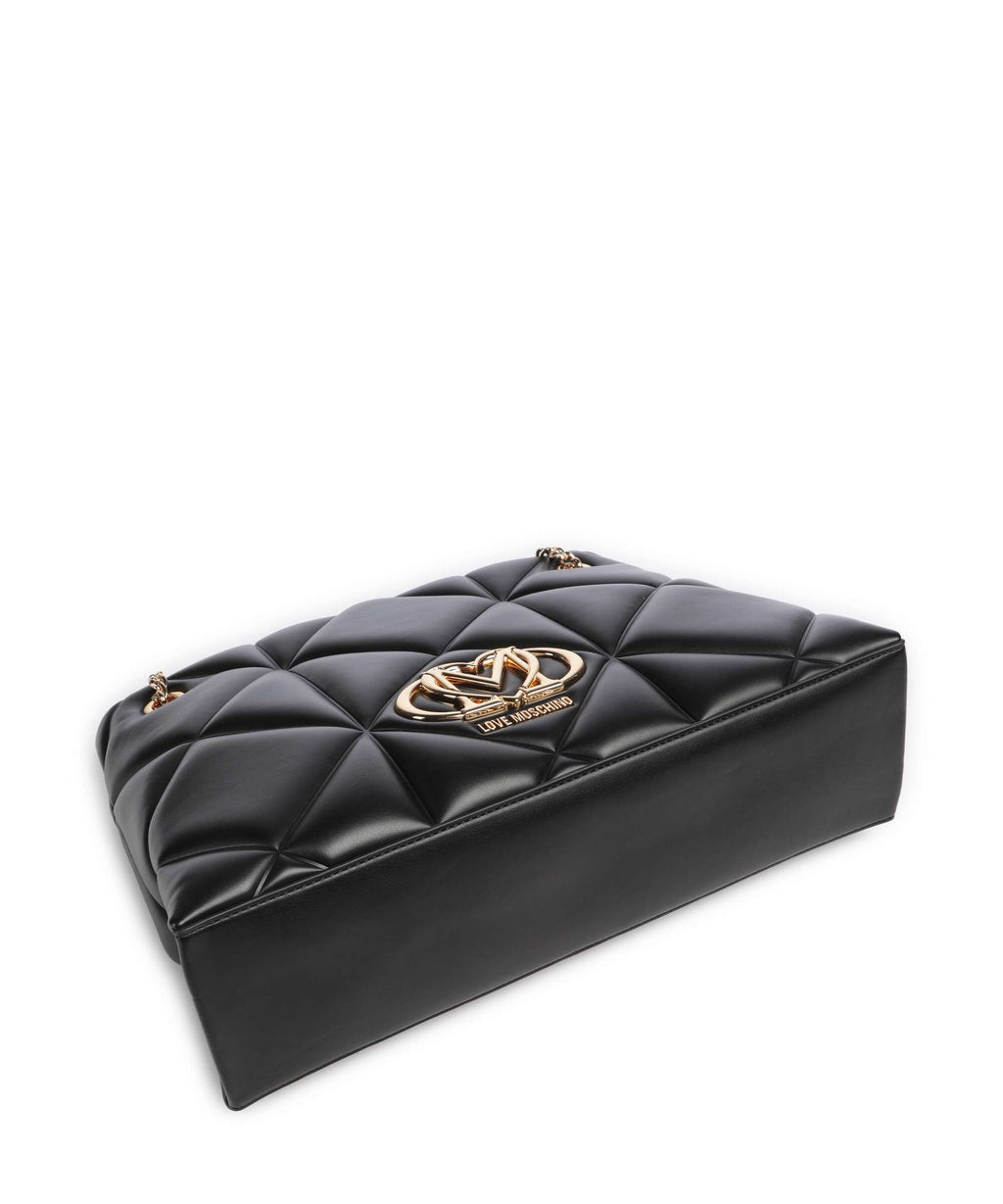 Love Moschino Embossed Q Tote bag nero