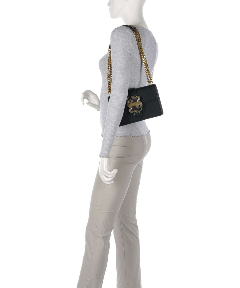 Just Cavalli Iconic Snakes Shoulder bag black