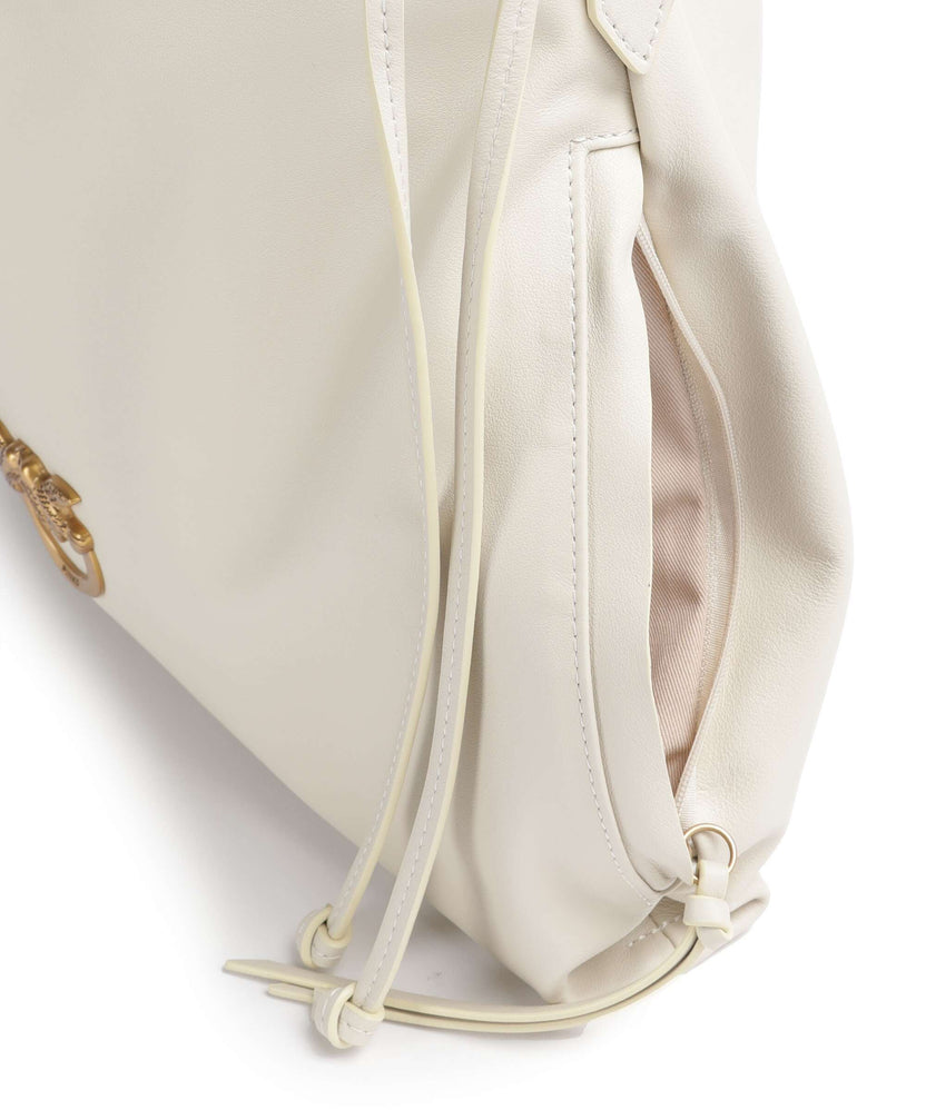 Pinko Classic Slouchy Bucket bag bianco seta/antique gold