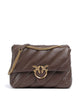 Pinko Love Puff Big Schoudertas marrone castano/antique gold