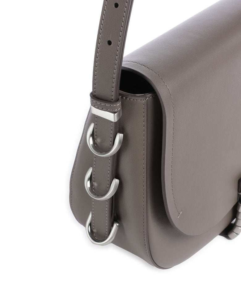 Pinko Saddle Classic Crossbody bag grigio asfalto/matt silver