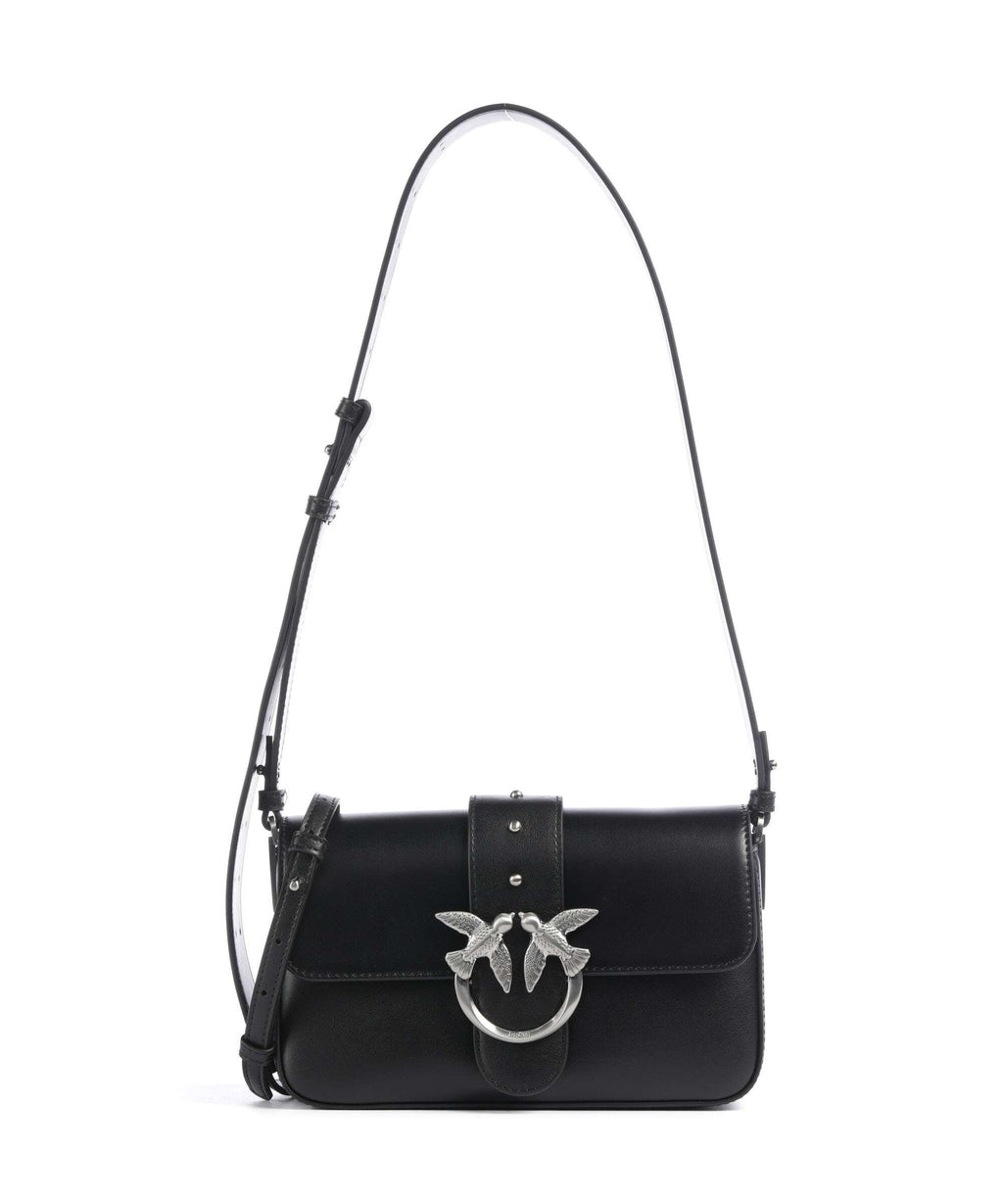 Pinko Love One Mini Slouchy Shoulder bag nero limousine/matt silver