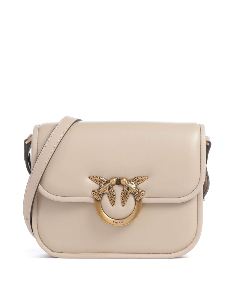 Pinko Love One Mini Crossbody bag beige/grigio fumo/antique gold