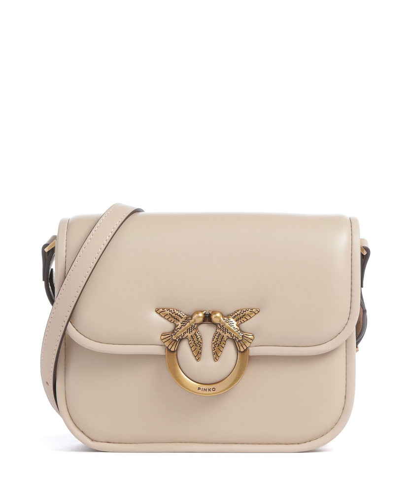 Pinko Love One Mini Crossbody bag beige/grigio fumo/antique gold