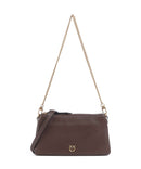 Pinko Double Mini Schoudertas marrone castano/antique gold