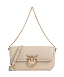 Pinko Love Box Baguette Schoudertas beige/grigio fumo/antique gold