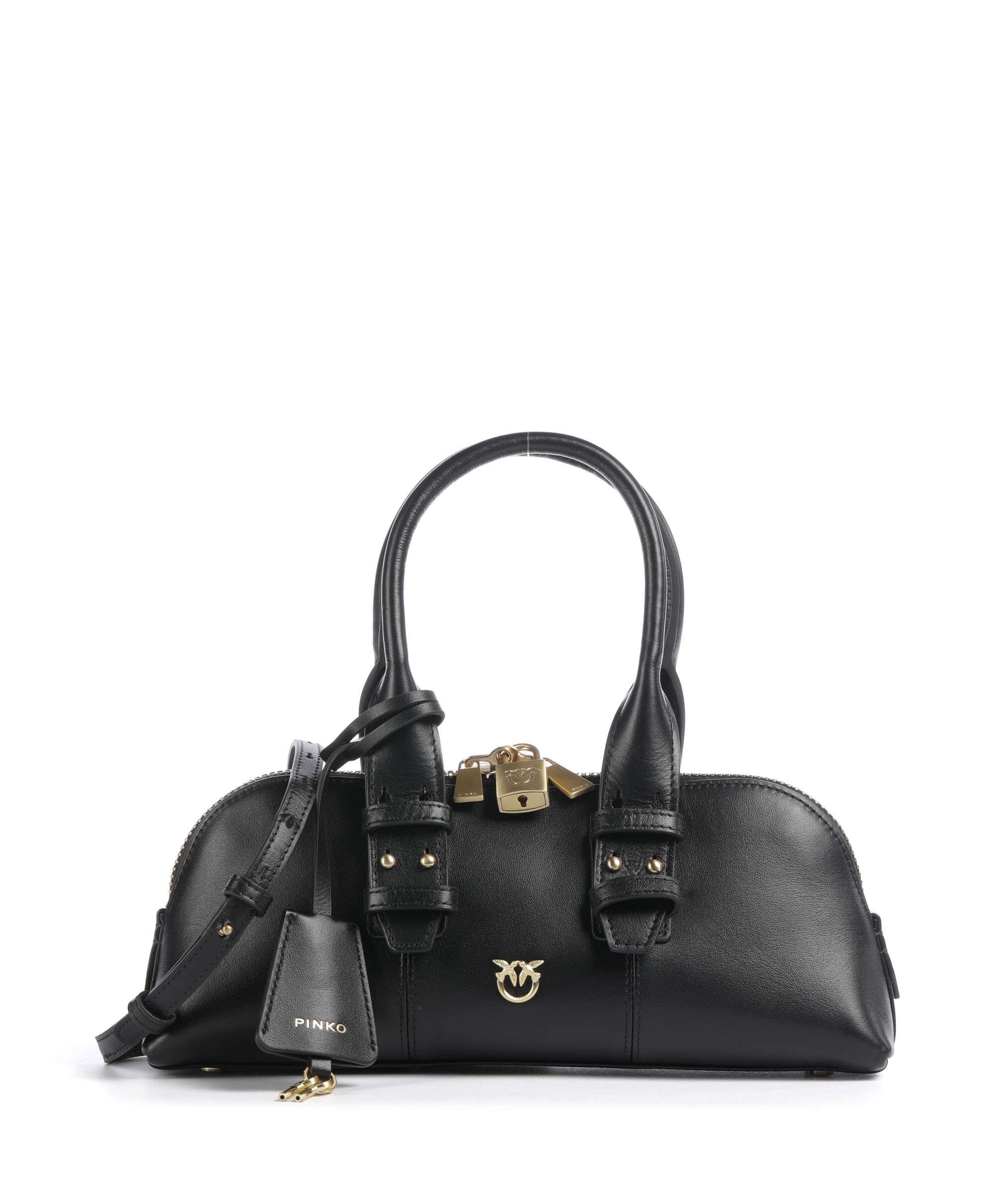 Pinko Bowling Baguette Handbag nero limousine/matt gold