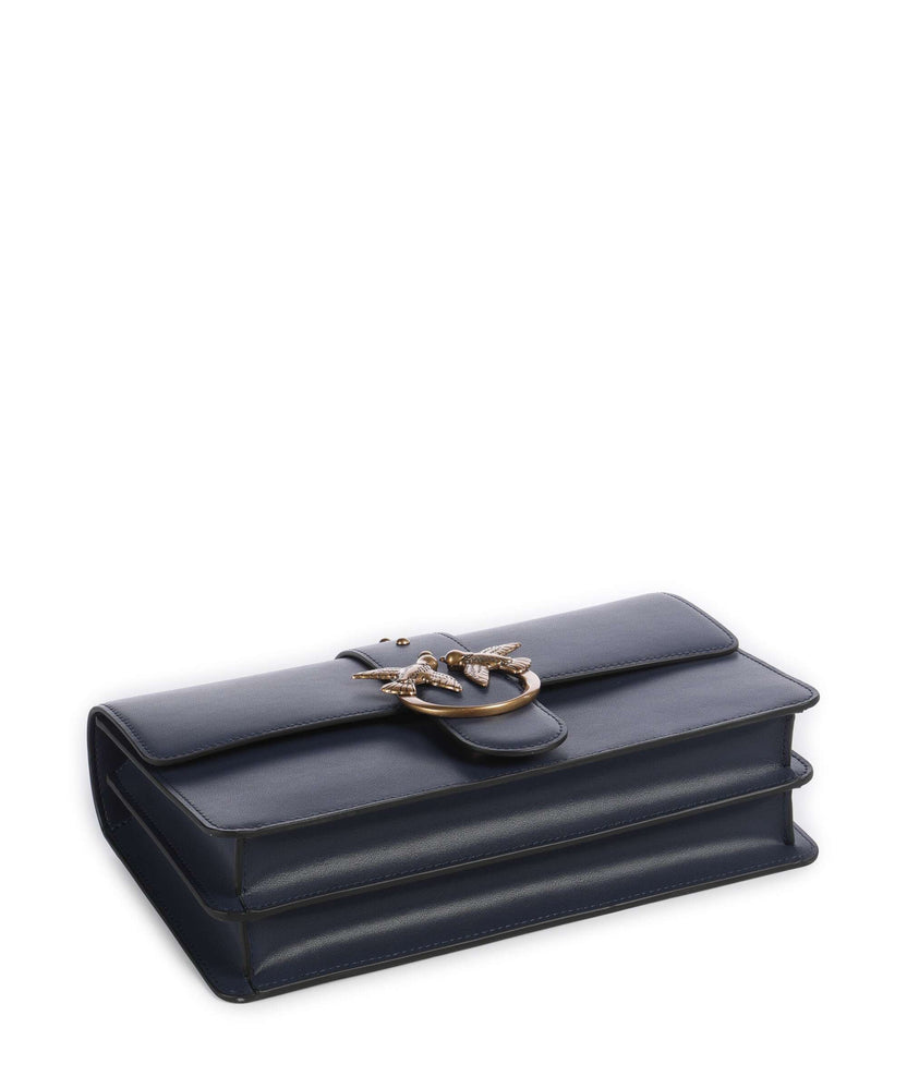Pinko Love One Classic Crossbody bag blu indaco ombroso/antique gold