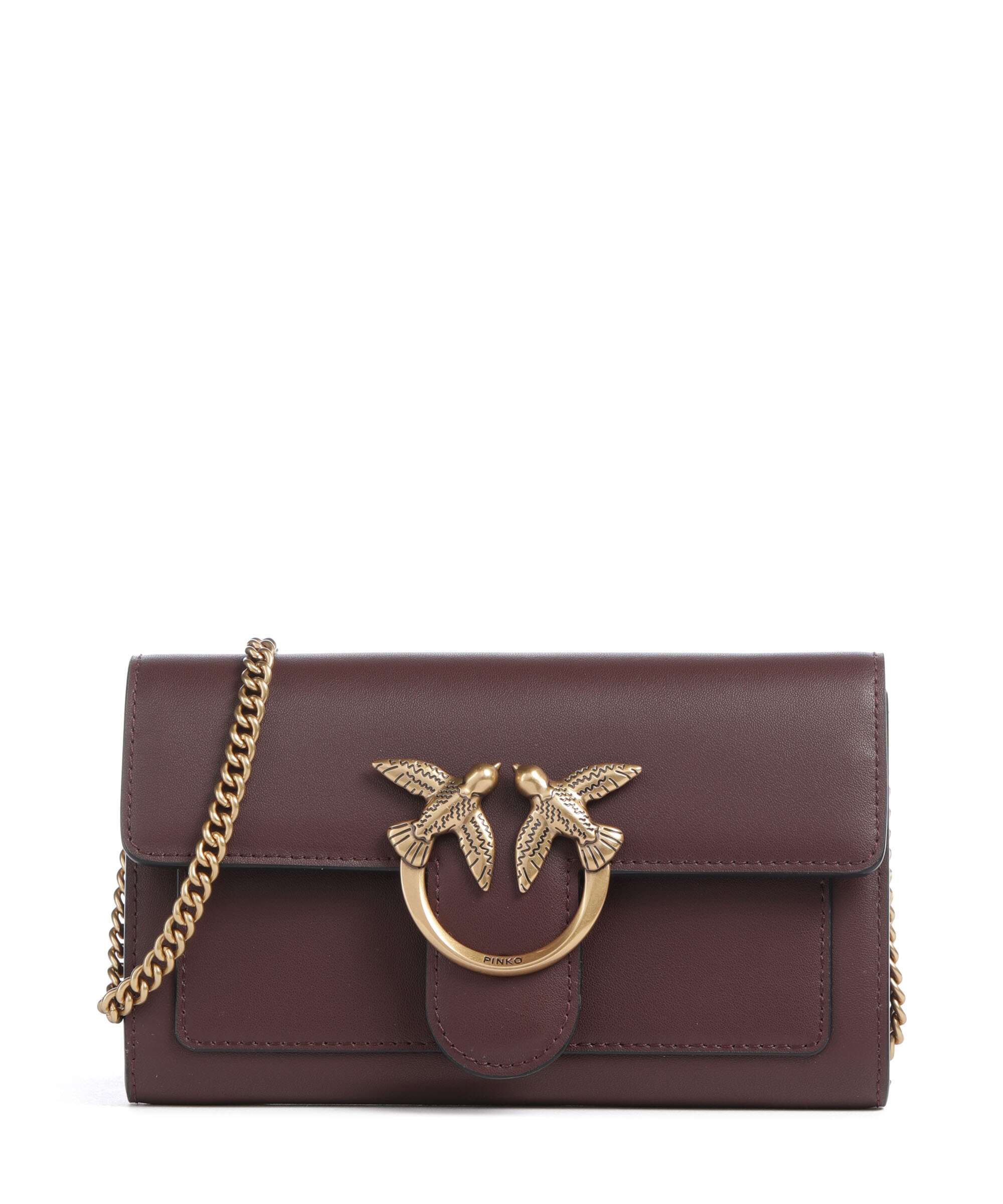 Pinko Love One Wallet cioccolato amaro/antique gold
