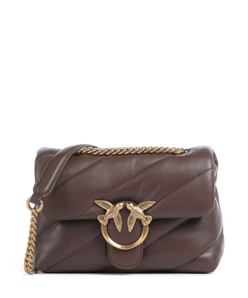 Pinko Love Puff Mini Schoudertas marrone castano/antique gold