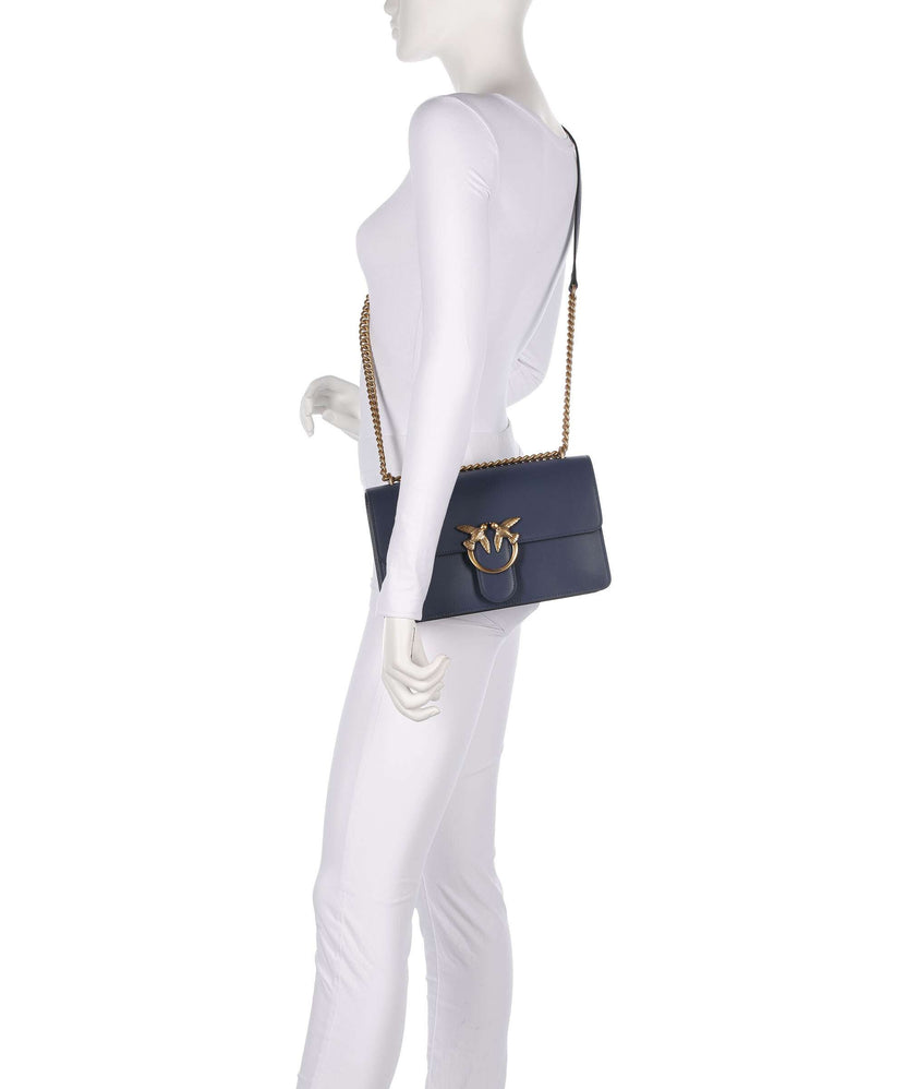 Pinko Love One Classic Shoulder bag blu indaco ombroso/antique gold